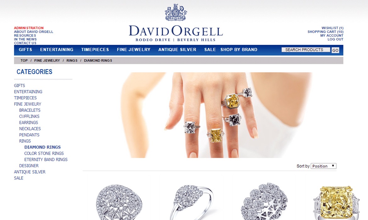 jewelry website design marketing