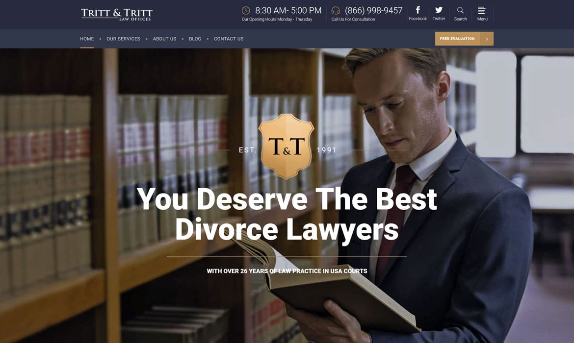 attorney website design after