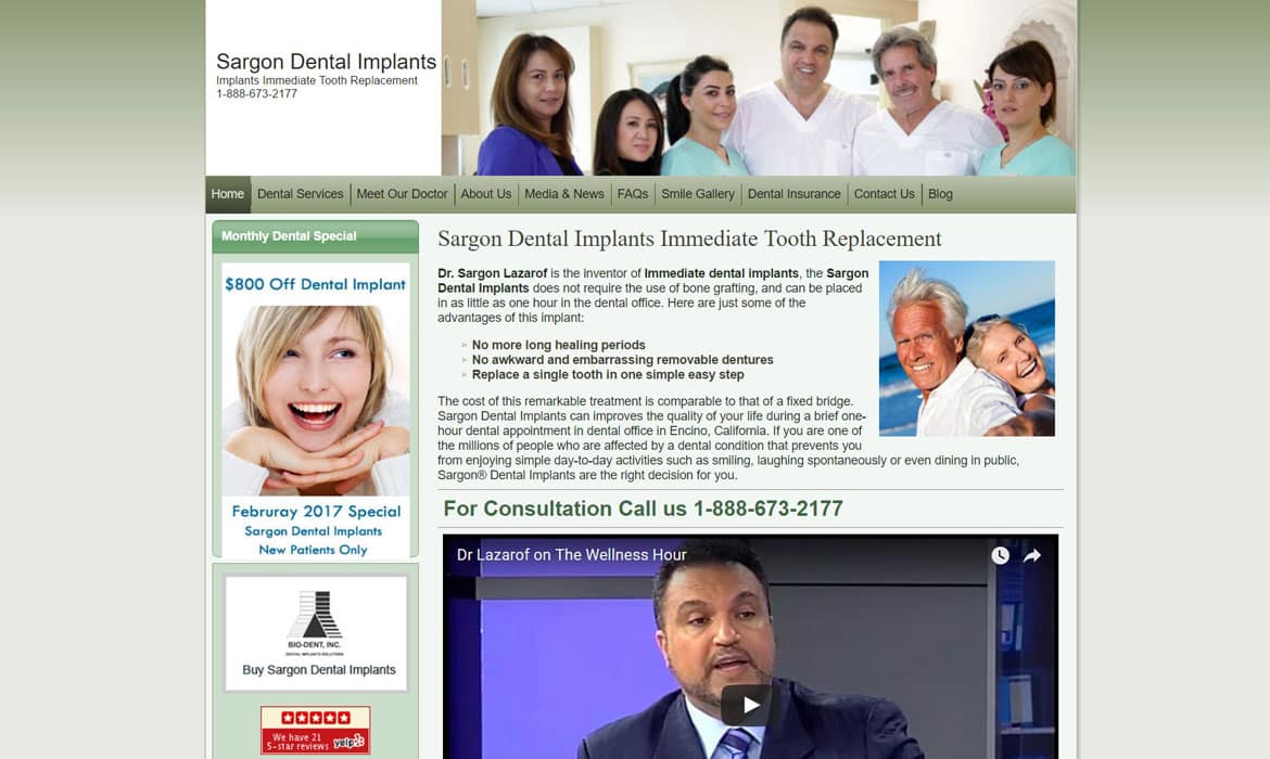 dental marketing website design