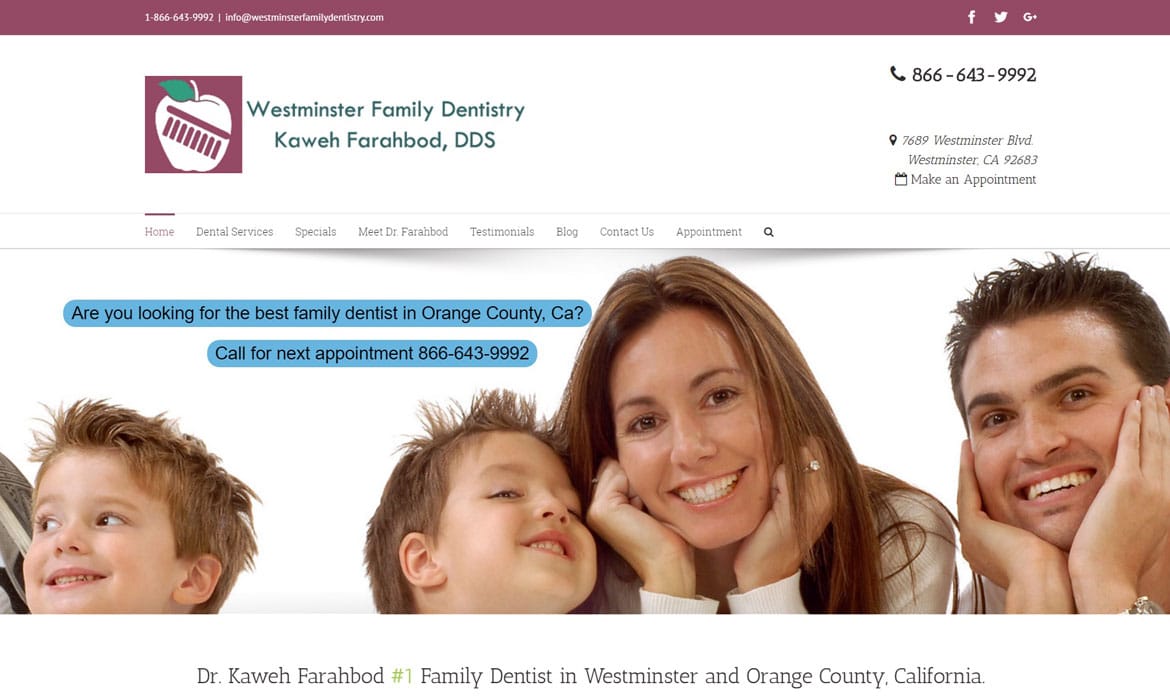 dental marketing website design