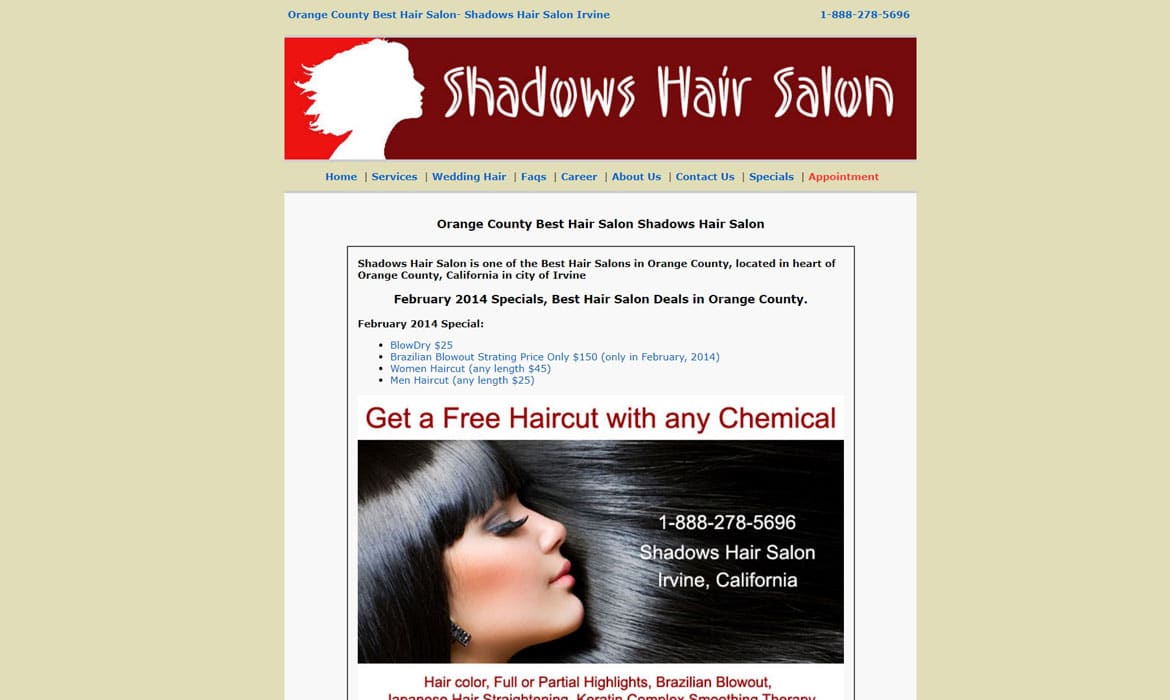 hair salon marketing shadows hair salon