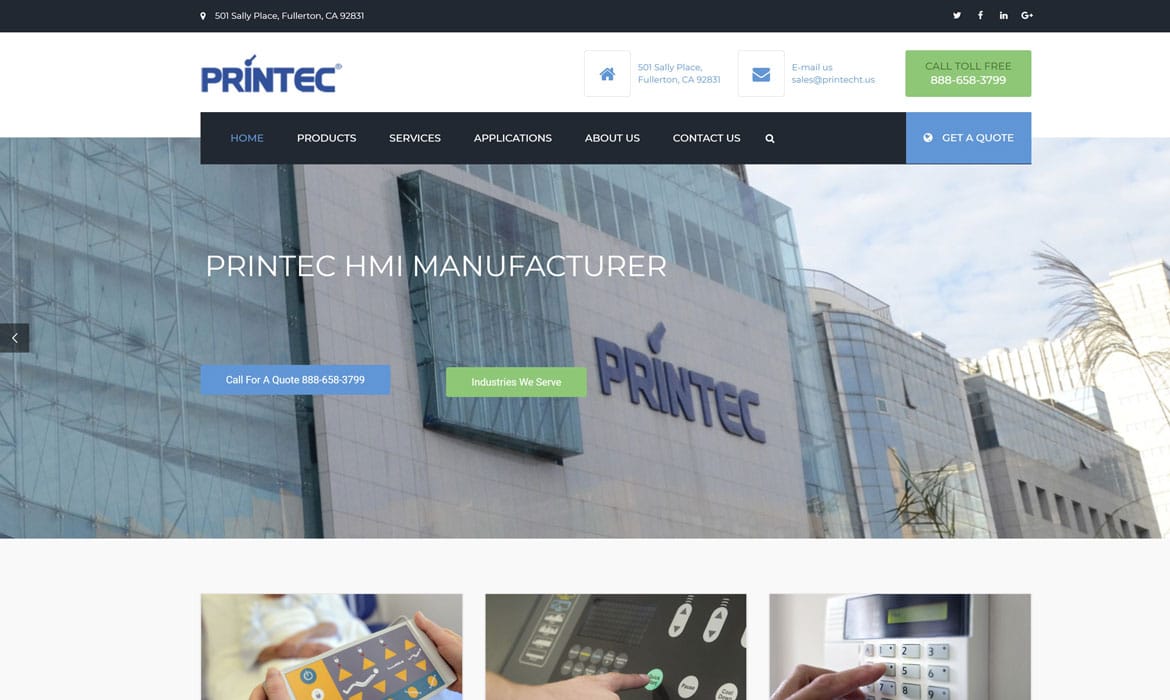 b2b marketing agency hmi manufacturer printec search engine projects