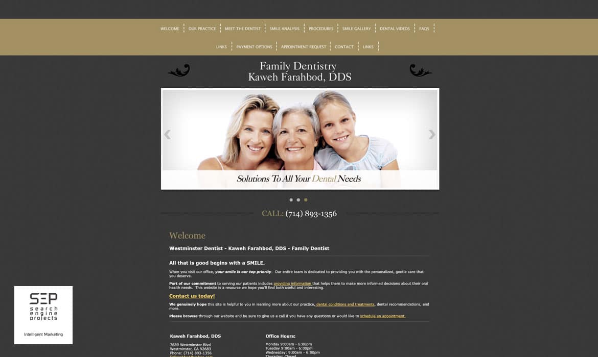 dental website design marketing