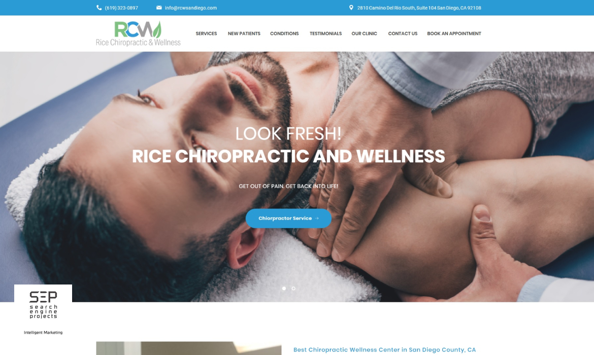 chiropractor web design marketing