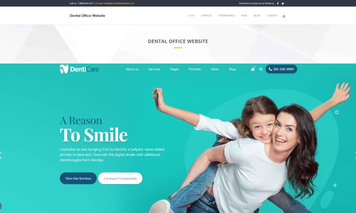 dental office website