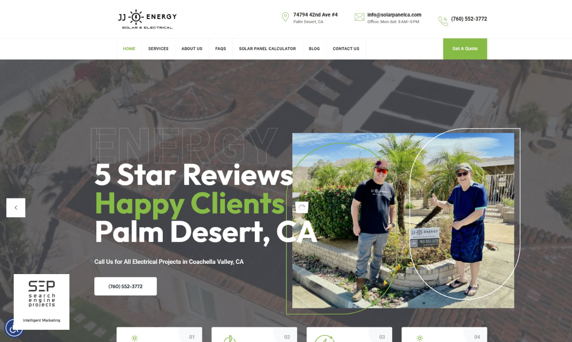 Solar Panel Contractor Website & Marketing Agency